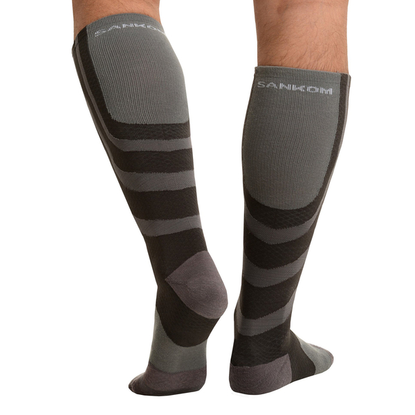 SANKOM SWITZERLAND Patent Socks - Grey (Size PLUS III / 9-12 UK)