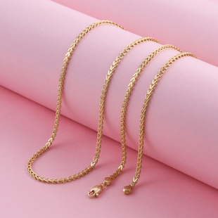 One Time Close Out Deal - Italian Made-  9K Yellow Gold Spiga Necklace (Size - 20), Gold Wt. 3.30 Gm