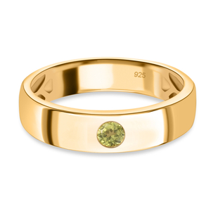 Hebei Peridot Ring in 14K Gold Overlay Sterling Silver