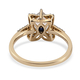 GP Italian Garden Collection - 9K Yellow Gold AA Morganite, Kanchanaburi Blue Sapphire and Diamond Ring