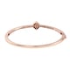 Champagne Diamond Bangle (Size 7.5) in Rose Gold Overlay Sterling Silver 0.99 Ct, Silver wt. 14.6 Gms