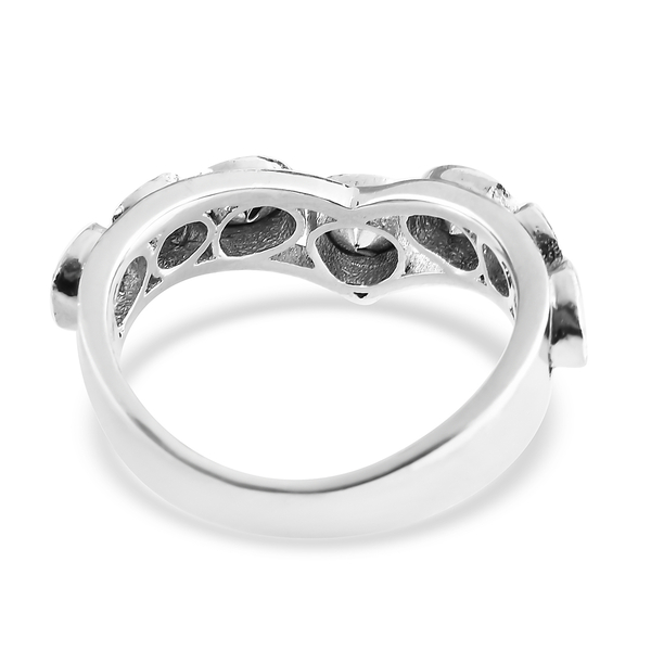 Artisan Crafted - Polki Diamond Ring in Platinum Overlay Sterling Silver 0.50 Ct.