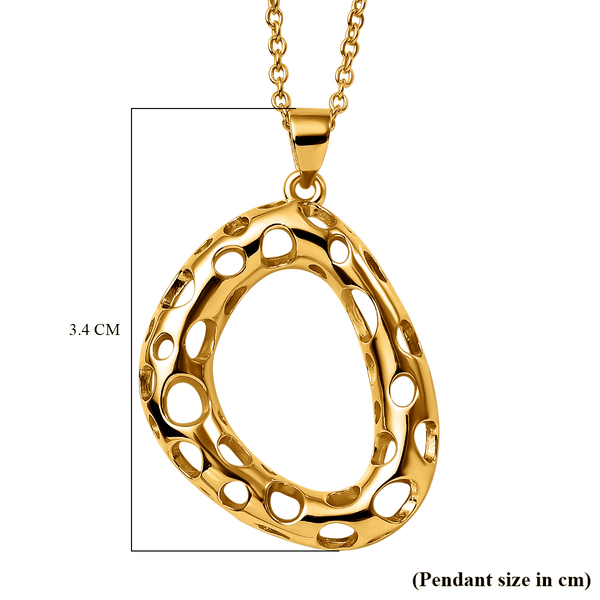 RACHEL GALLEY Versa Collection - 18K Vermeil Yellow Gold Overlay Sterling Silver Pendant with Chain (Size 16/18/20)