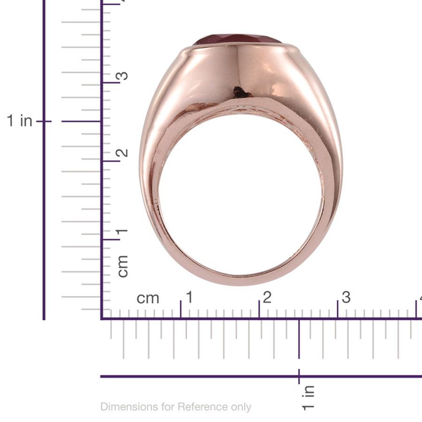 Kunzite Colour Quartz (Ovl) Solitaire Ring in Rose Gold Overlay Sterling Silver 5.750 Ct.