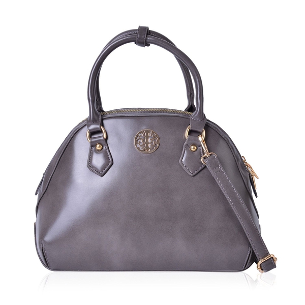 Timeless Collection Grey Colour Tote Bag with Adjustable and Removable Shoulder Strap (Size 33X23.5X