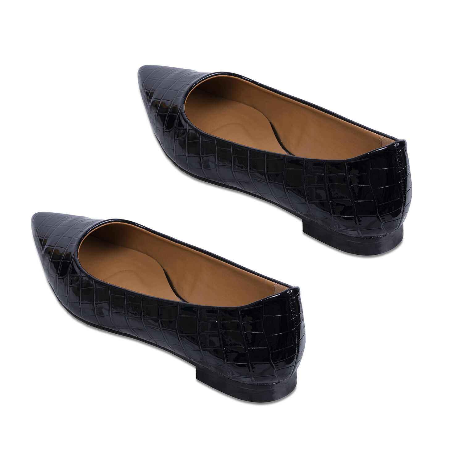 Inyati Violet Black Croco Shoes