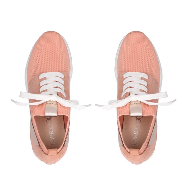 CARPRICE Flyknite Ankle Sneaker Shoes ( Size 3.5 ) - Peach