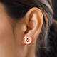 LucyQ Button Collection - 18K Vermeil Rose Gold Overlay Sterling Silver Stud Earrings (With Push Back)
