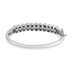 Artisan Crafted Polki Diamond Bangle (Size 7.5) in Platinum Overlay Sterling Silver 4.00 Ct, Silver wt 20.80 Gms