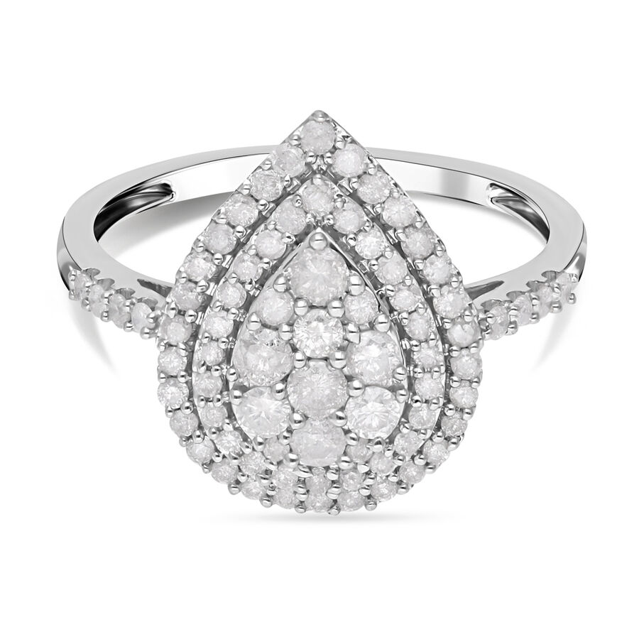 NY Close Out- 10K White Gold SGL Certified Diamond (G-H) Ring 1.00 Ct.