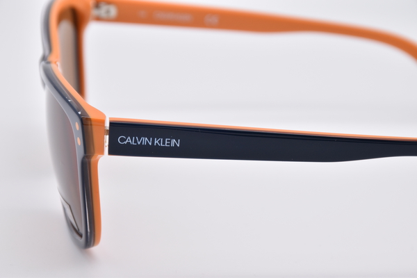 CALVIN KLEIN Blue and Orange Wayferer Sunglasses with Brown Lenses