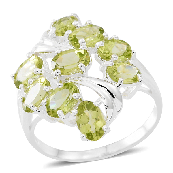 Hebei Peridot (Ovl) Ring in Sterling Silver 4.500 Ct.