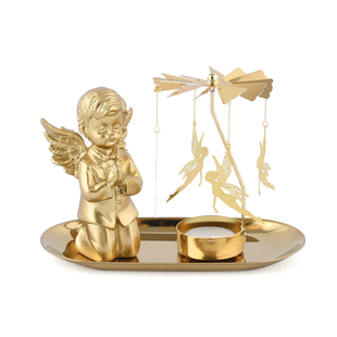 Angel with Fairy Rotating Candle Holder and 10 Tealights