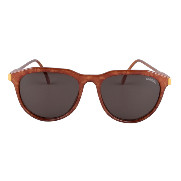 CARRERA Retro Acetate Sunglasses with Brown Lenses & Brown Gold Frame