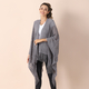Knitted Scarf Kimono with Tassel (Size 125x60Cm) - Grey