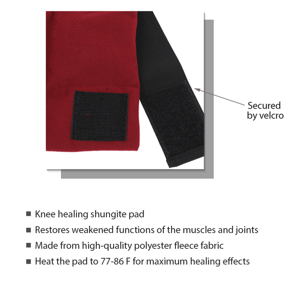 Shungite Knee Pad (Size 18x19 Cm) - Red Colour