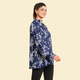 TAMSY Floral Pattern Top (Size 12) - Navy & White
