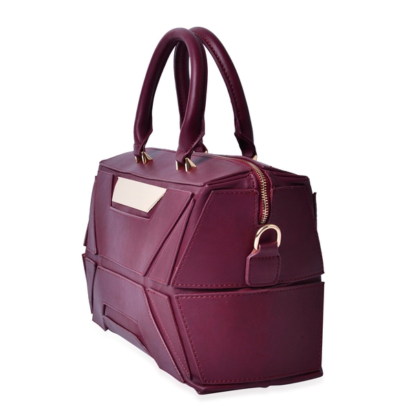 Anissa Burgundy Colour Tote Bag (Size 32x20x17 Cm)