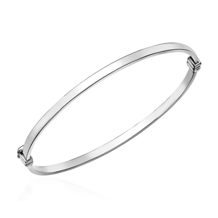 One Time Deal- 9K White Gold Bangle (Size 7), Gold wt. 3.20 Gms