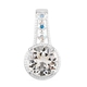 Lustro Stella White and AB Crystal Pendant in Sterling Silver