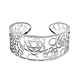 RACHEL GALLEY Chakra Collection - Rhodium Overlay Sterling Silver Open Bangle (Size 7.75), Silver wt