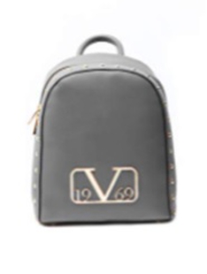 19V69 ITALIA by Alessandro Versace Backpack Bag with Zipper Closure (Size 25x30x12Cm) - Grey
