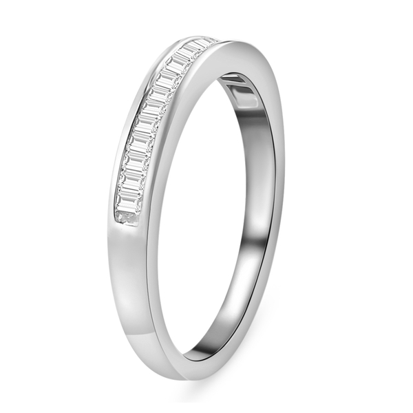 9K White Gold SGL Certified Diamond (I2-I3/G-H) Half Eternity Ring 0.50 Ct.