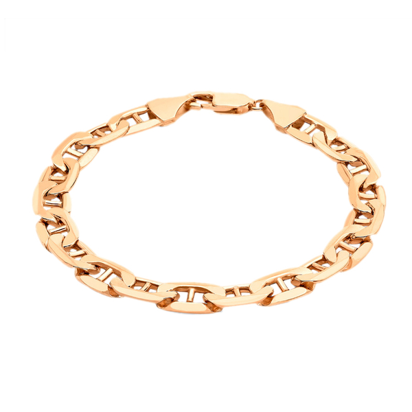 Close Out Deal Italian 9K R Gold Rambo Chain Bracelet (Size 8), Gold wt 10.40 Gram