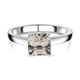 Turkizite (Asscher Cut) Solitaire Ring in Platinum Overlay Sterling Silver 2.08 Ct.