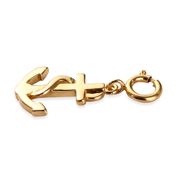 14K Gold Overlay Sterling Silver Anchor Charm