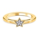 MP Diamond Star Ring in 14K Gold Overlay Sterling Silver