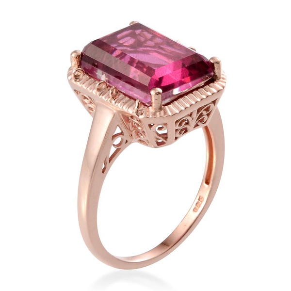 Radiant Orchid Quartz (Oct) Solitaire Ring in Rose Gold Overlay Sterling Silver 8.500 Ct.