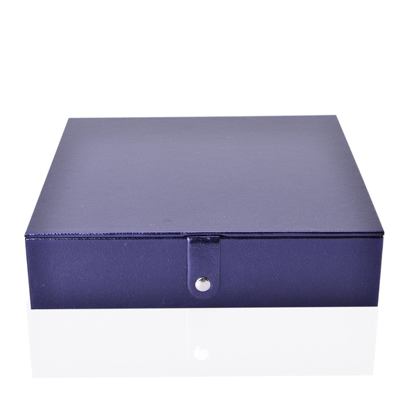 Dark Blue Colour Jewellery Box (Size 23x23x6 Cm)
