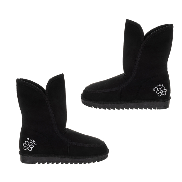 GURU Womens Winter Fluffy Ankle Boots - Black - 6888509 - TJC