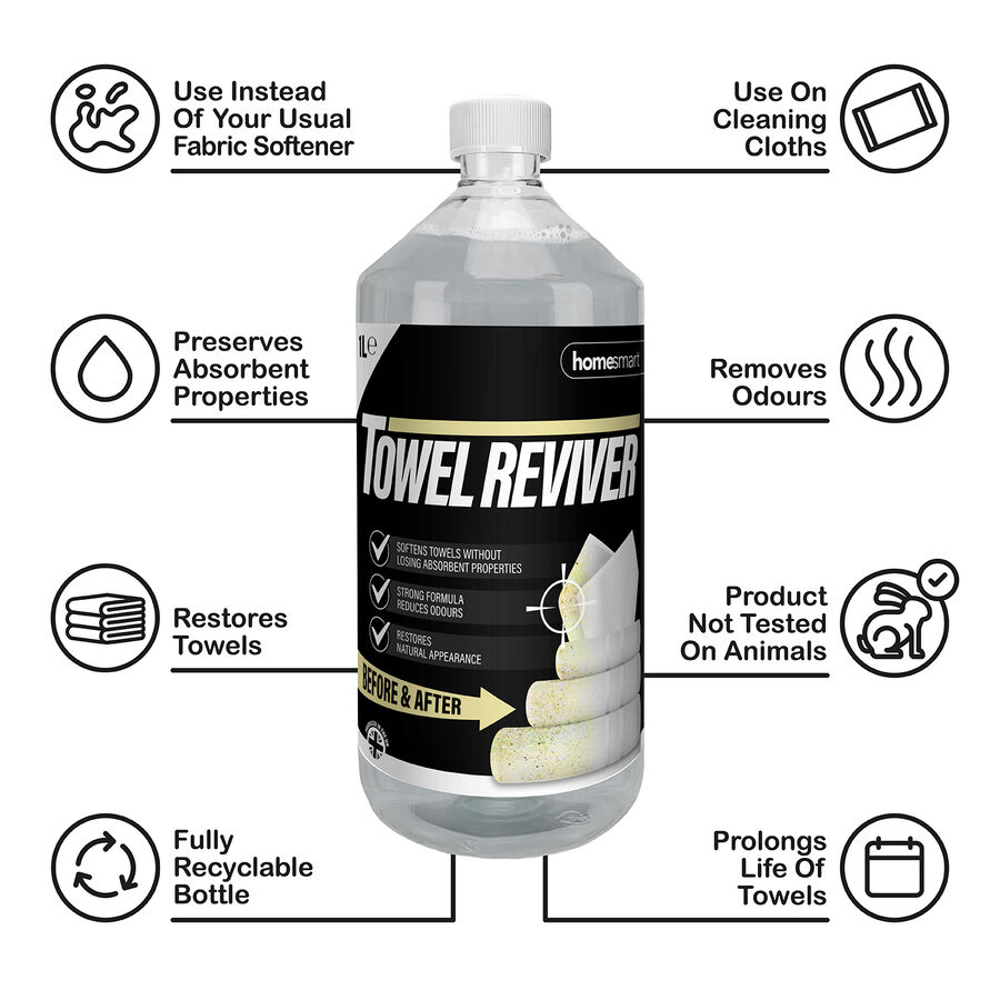 Home Smart Towel Reviver 1L - Spray Nozzle Included - White