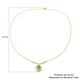 ELANZA Simulated Emerald and Simulated Diamond Necklace (Size 18) in Yellow Gold Overlay Sterling Silver