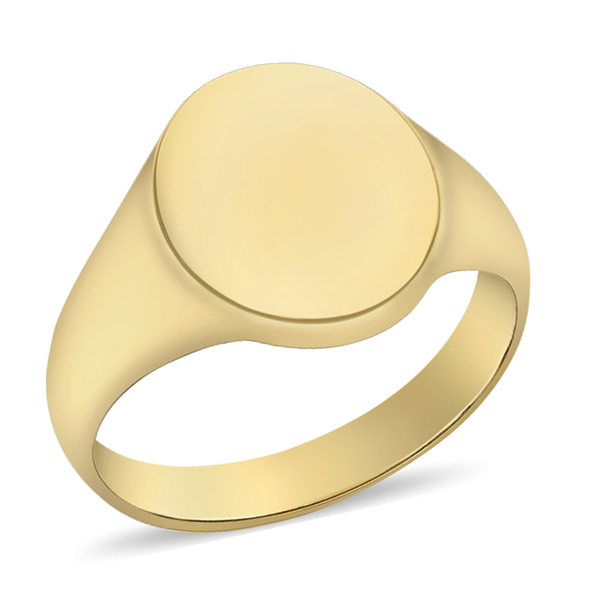 Personalised Engravable 9ct Oval Signet Ring