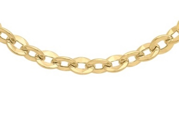 9K Yellow Gold Diamond Cut Trace Chain (Size 20), Gold Wt. 6.70 Gms.