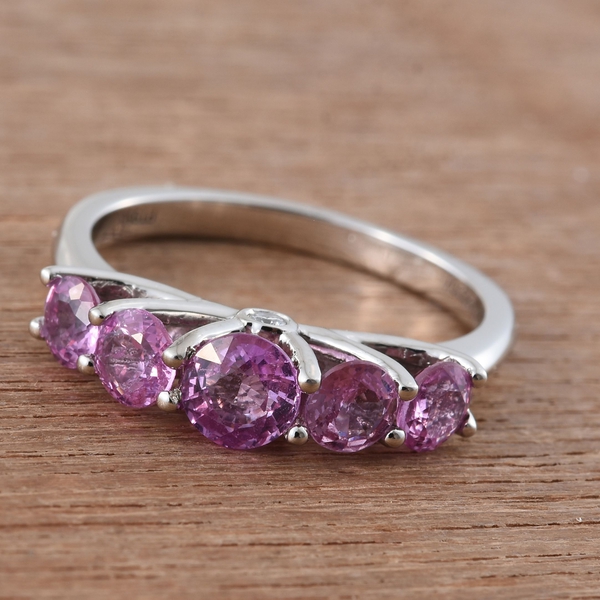 RHAPSODY 950 Platinum AAAA Pink Sapphire (Rnd), Diamond (VS/E-F) Ring 2.000 Ct.