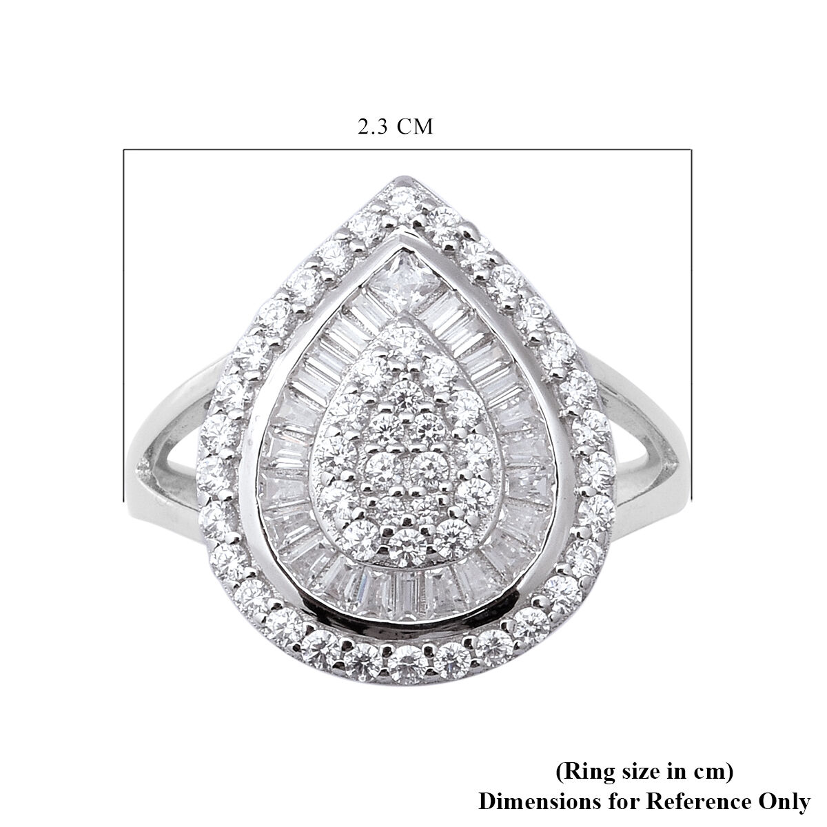 ELANZA Simulated Diamond Ring in Yellow Gold Overlay Sterling Silver