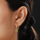 Hebei Peridot Lever Back Earrings in 14K Gold Overlay Sterling Silver