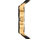 JOWISSA Tiro Swiss Mens 5 ATM Water Resistant Watch with Alligator Print Genuine Leather Strap - Black & Gold