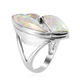 Sajen Silver ILLUMINATION Collection - Doublet Quartz and Rainbow Snow Ring in Rhodium Overlay Sterling Silver 10.12 ct,Silver Wt. 5 Gms.