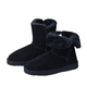 LA MAREY Faux Fur Inside Snow Boots - Black