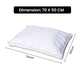 5 Star Deluxe Range-Down Alternative Pillow Cover with Gold Piping and Zipper Closure (Size 50x70cm)