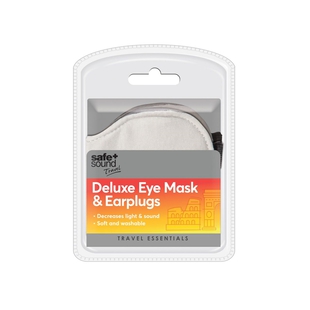 Deluxe Eye Mask & Ear Plugs (Size 18X9 Cm)