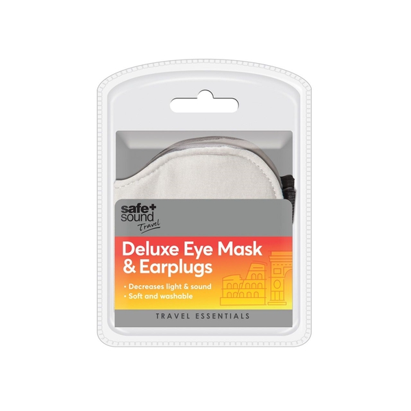 Deluxe Eye Mask & Ear Plugs (Size 18X9 Cm)