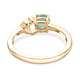 AA Kagem Zambian Emerald Ring in 14K Gold Overlay Sterling Silver.