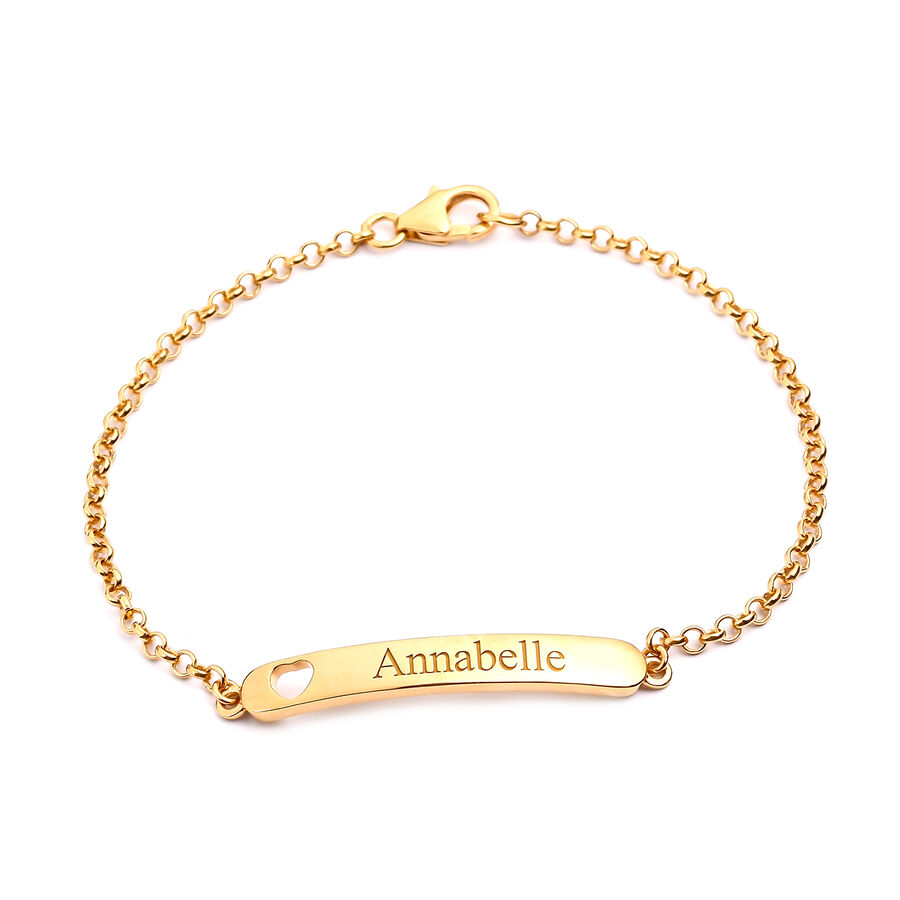 Personalise Engraved Children ID Bracelet Size 6 Inch in Silver