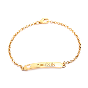 Personalised Engraved Children ID Bracelet Size 6 Inch